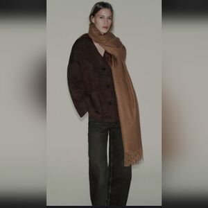 ZARA BROWN METALLIC THREAD CARDIGAN ✨️✨️✨️